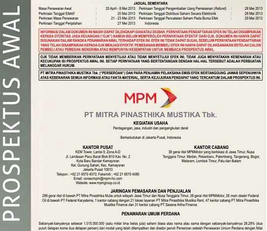 Contoh Prospektus MPM