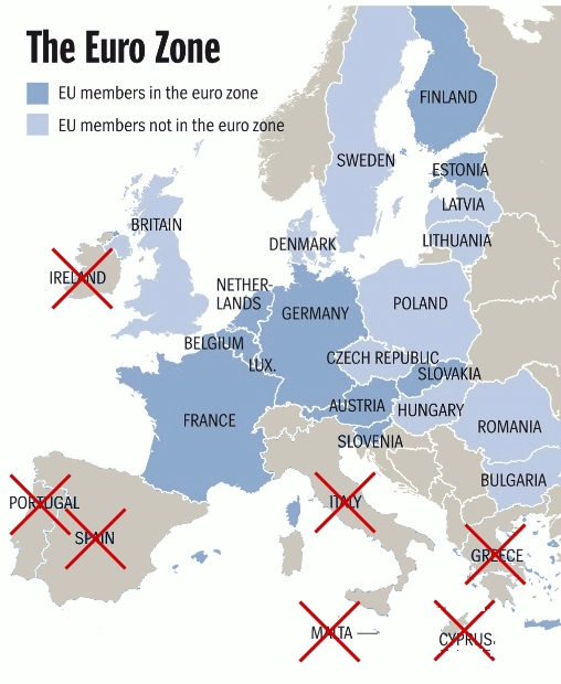 Peta Krisis Utang Zona Euro 2011