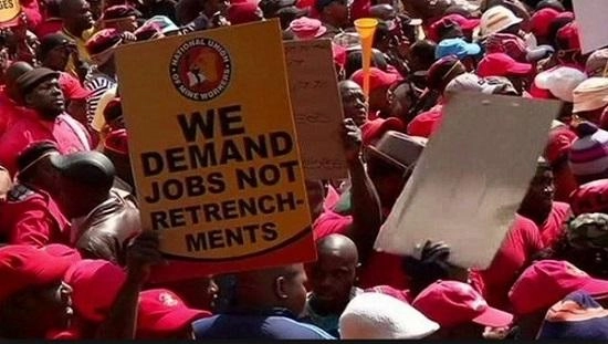 Demo Pekerja Tambang Afrika Selatan