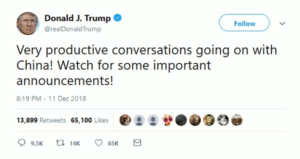 Tweet Trump tentang perang dagang