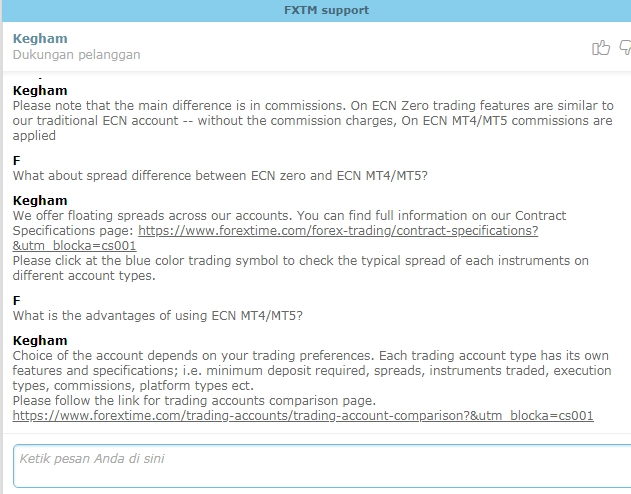 Beda Akun ECN dan akun ECN Zero pada ForexTime